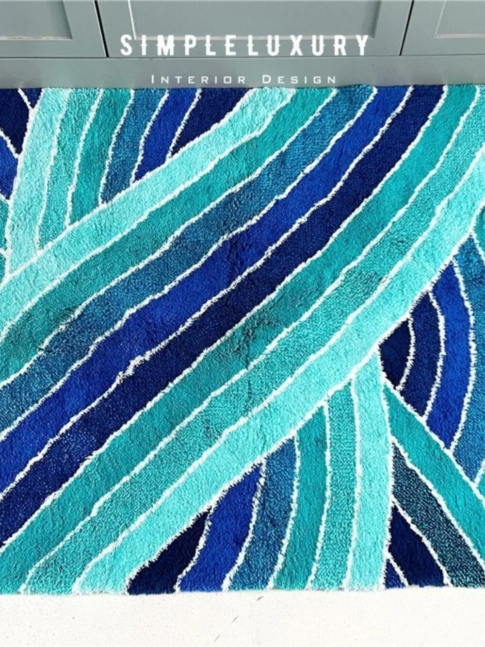 Discontinued Brand New ABYSS & HABIDECOR Ocean Wave Bath Rug 27